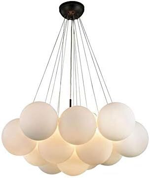 REIUYTHO Glass Bubble Ball Chandelier E27 Pendant Lamp LED Pendant Light Creative Children's Room... | Amazon (US)
