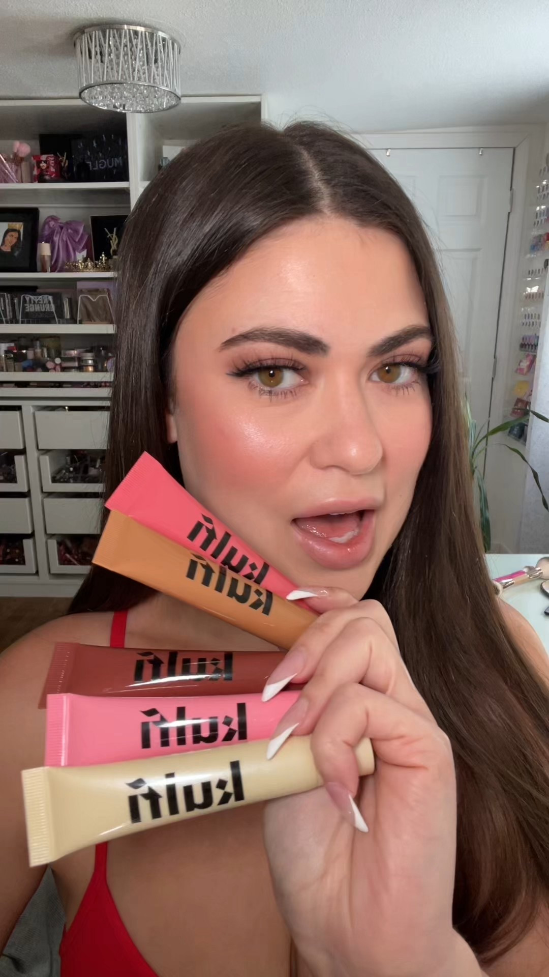 Kulfi Beauty Lip Snack Moisturizing Glossing Balms 🍂🍒🧁 Lip swatches of the 5 shades of the brand new fall makeup release from Kulfi 👄 $22 each 🤎 

#LTKBeauty