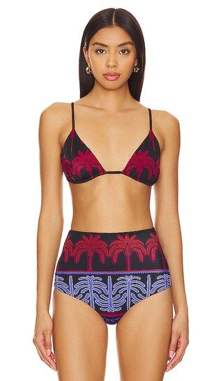 Wairua Triangle Bikini Top in Serengeti Black, Ecru, & Red | Revolve Clothing (Global)