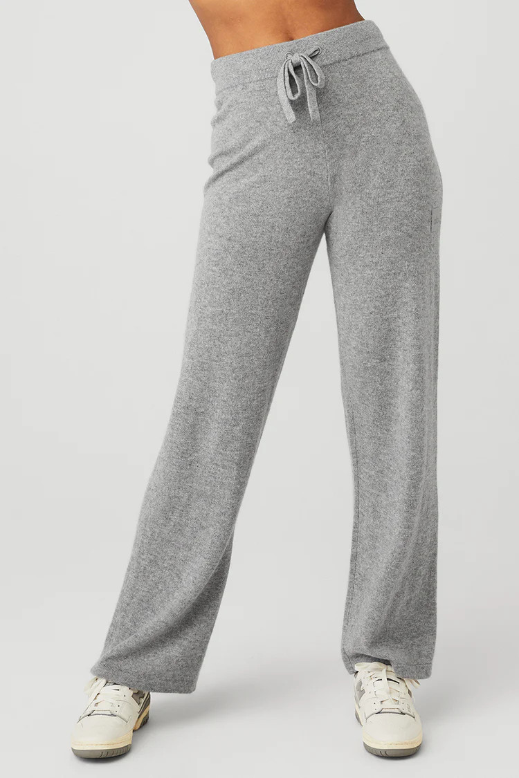 Cashmere High-Waist Jet Set Wide Leg Pant | Alo Yoga (US)