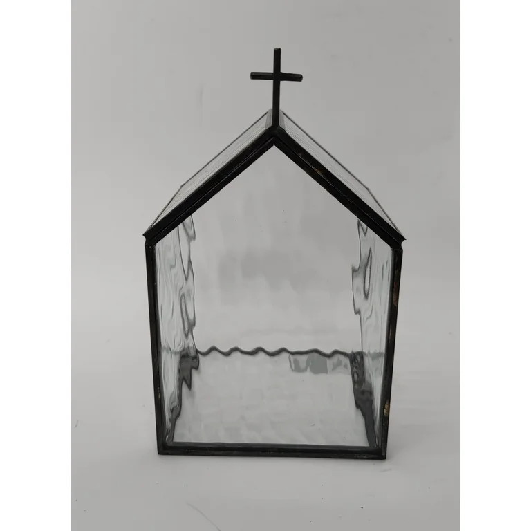 7.5 in Glass Black Church Christmas Decoration, Black, by Holiday Time - Walmart.com | Walmart (US)
