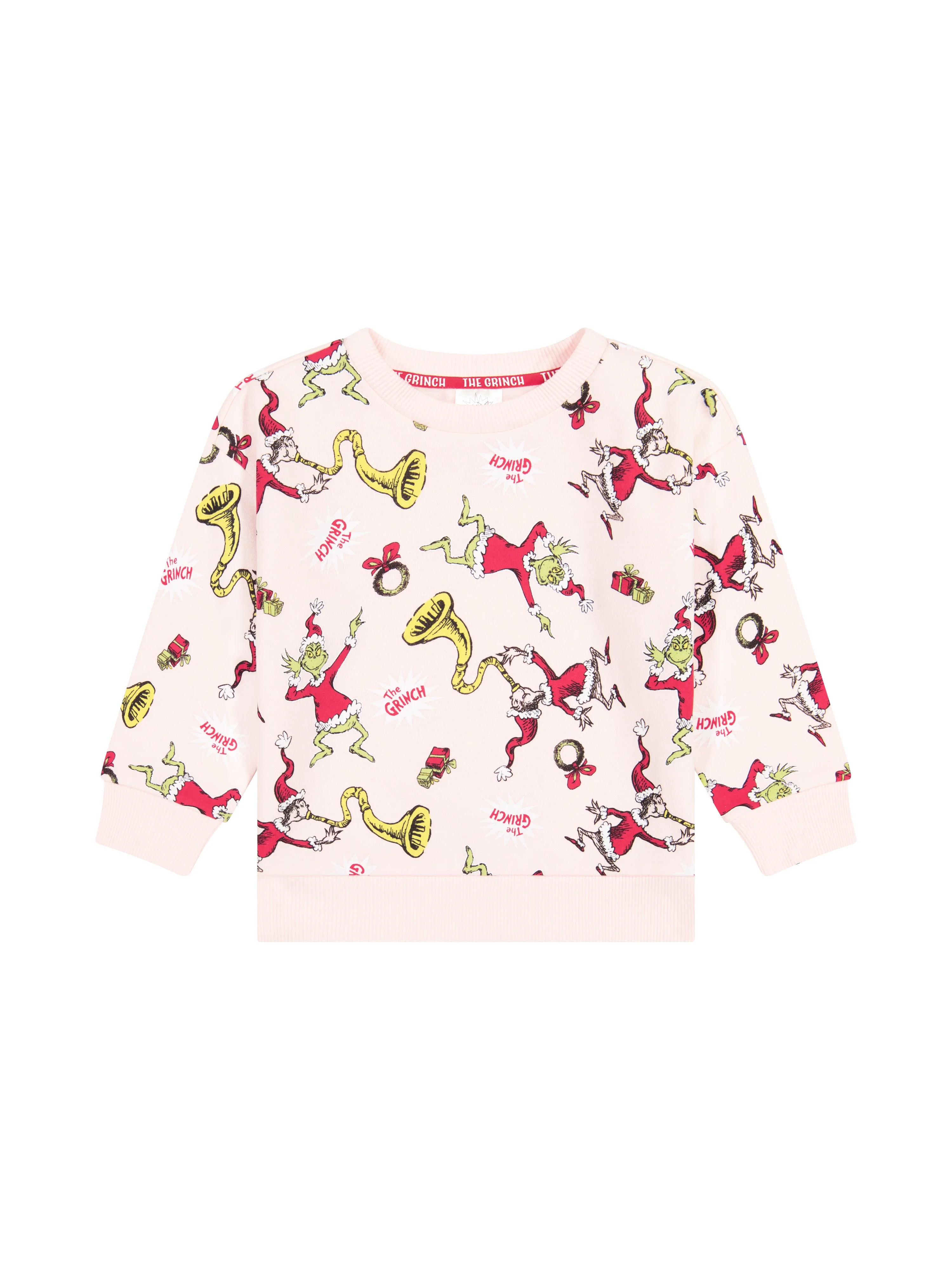 Dr. Seuss The Grinch Toddler Girls Long Sleeve Sweatshirt, Sizes 12M-5T | Walmart (US)