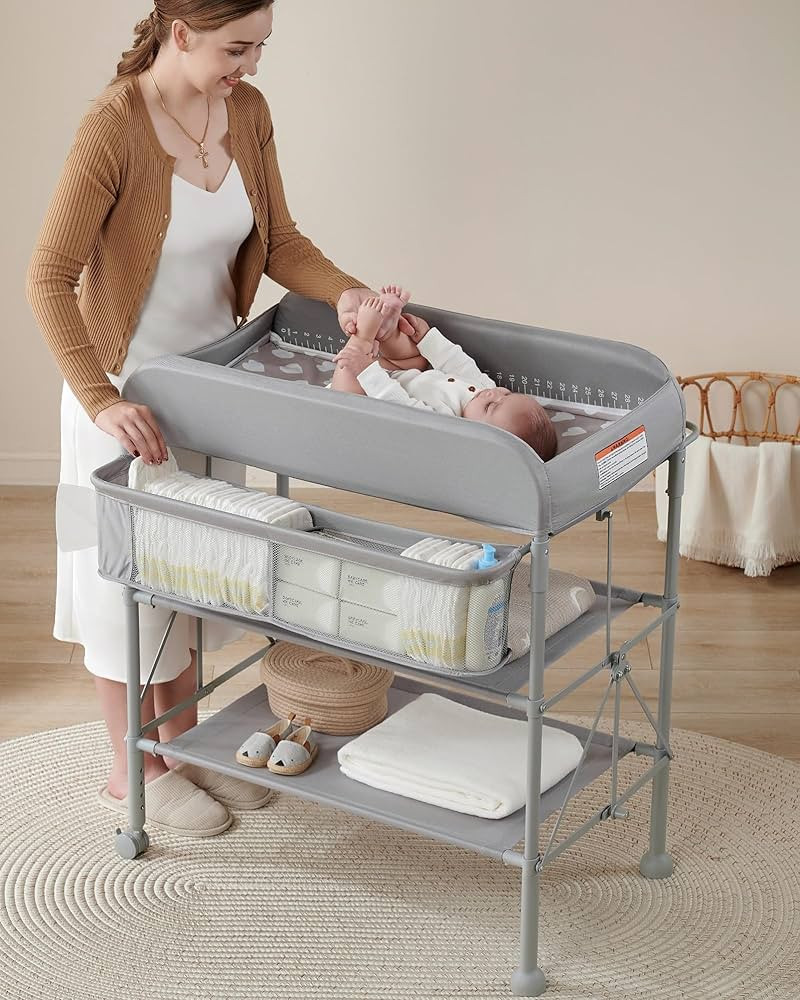 BEKA Portable Changing Table, Foldable Baby Changing Table, Changing Station for Infant w/Waterpr... | Amazon (US)