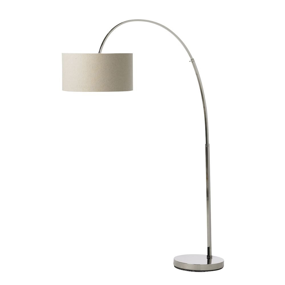 Overarching Linen Shade Floor Lamp | West Elm (US)