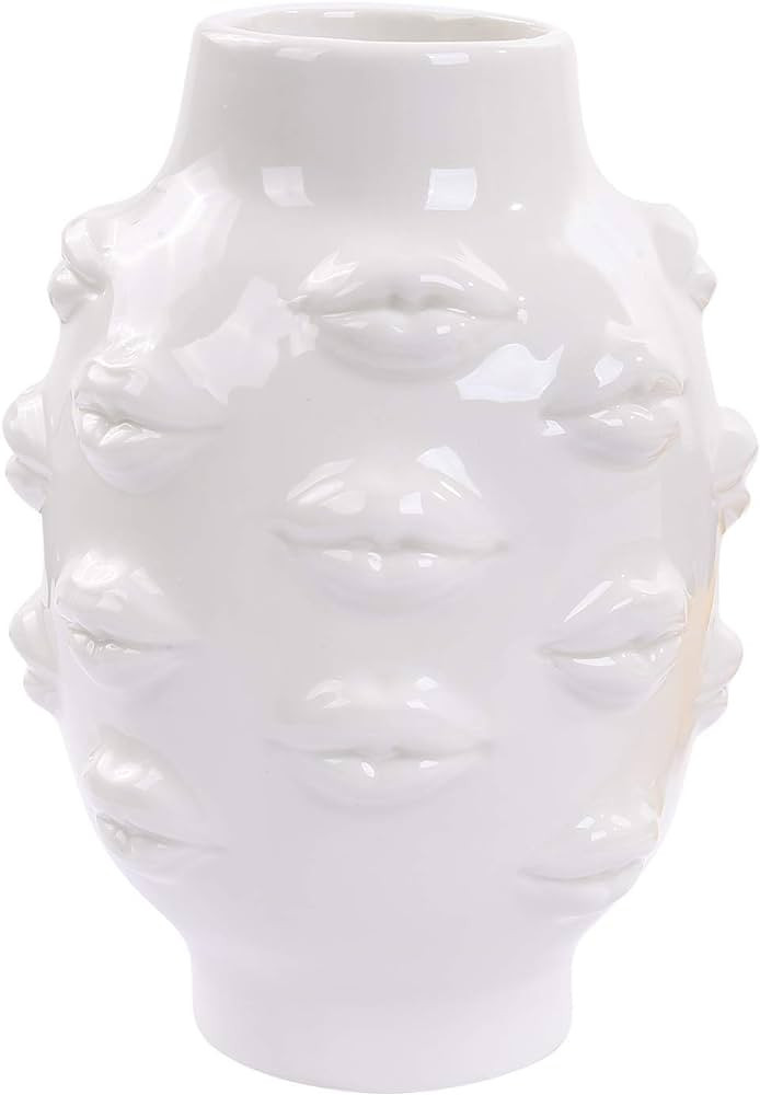 Romehaha Ceramic Body Vase, Lips Vase Table Decor Modern Farmhouse Decor Flower Vase for Home Off... | Amazon (US)