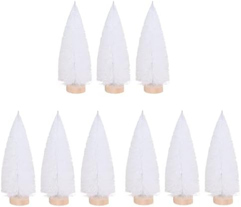 Amazon.com: LPAYOK 9 PCS Mini Sisal Christmas Trees 6 Inch Small Artificial Christmas Sisal Snow ... | Amazon (US)