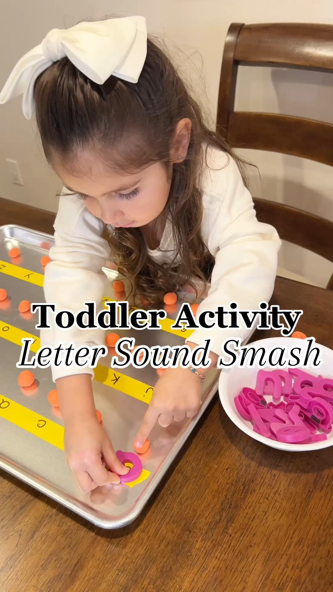 Hands-On ABC Fun ✨
💬 Comment LINK and I’ll send you a DM with everything I used for this activity!

We practiced letter recognition, letter sounds, and fine motor skills all in one simple activity. She matched the magnetic letter, pressed the playdough, and said the sound—learning through play at its best 🤍

#LTKmomlife #LTKBaby #LTKKids