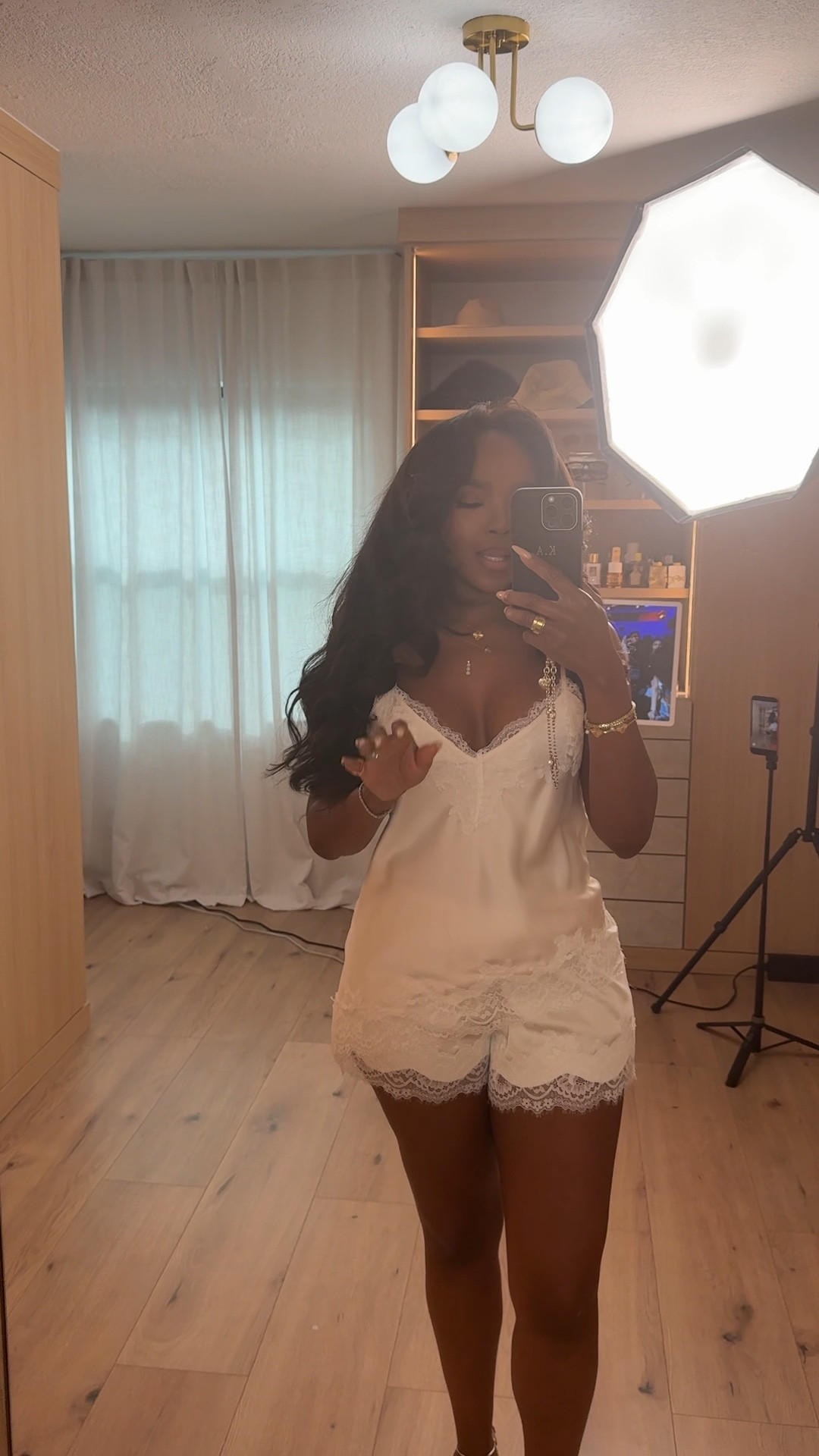 Scroll to shop this soft, feminine set 🤍

Lightweight, breathable, and so flattering—this is one of those easy throw-on looks that still feels put together. The lace detail gives it that elevated touch while keeping it comfortable enough to wear all day (or night). A perfect example of pieces you’ll rewear on repeat—your cost per wear drops instantly.

Perfect for Mother’s Day morning, getting ready at home, vacation lounging, or a cozy self-care day.

📏 Measurements: 5’4”, 140 lbs, 34D bust, 27” waist, 40” hips

Follow me on Instagram and YouTube @kirasfashionfinds