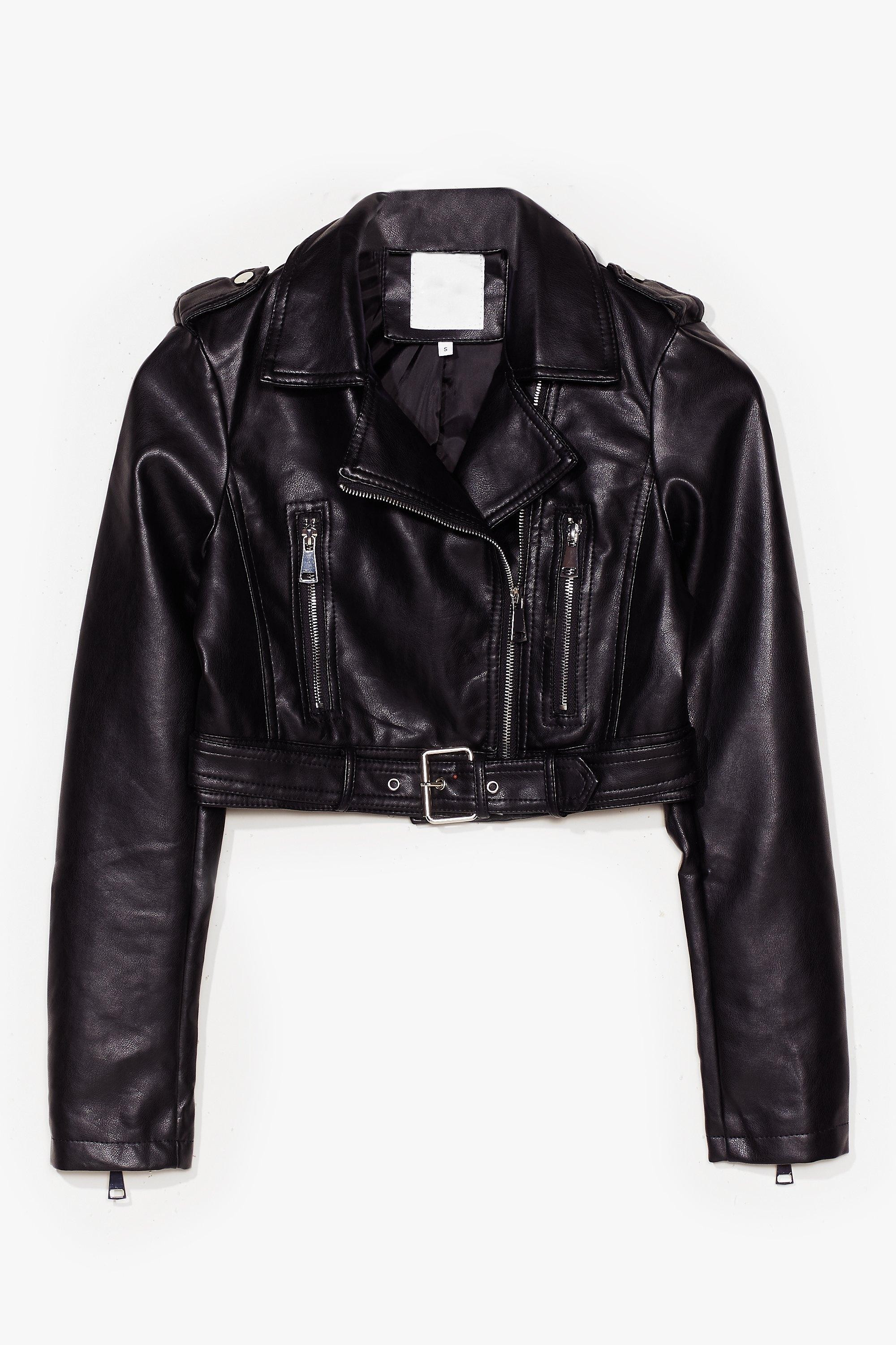 Womens Part Time Rocker Cropped Faux Leather Jacket - Black | NastyGal (US & CA)