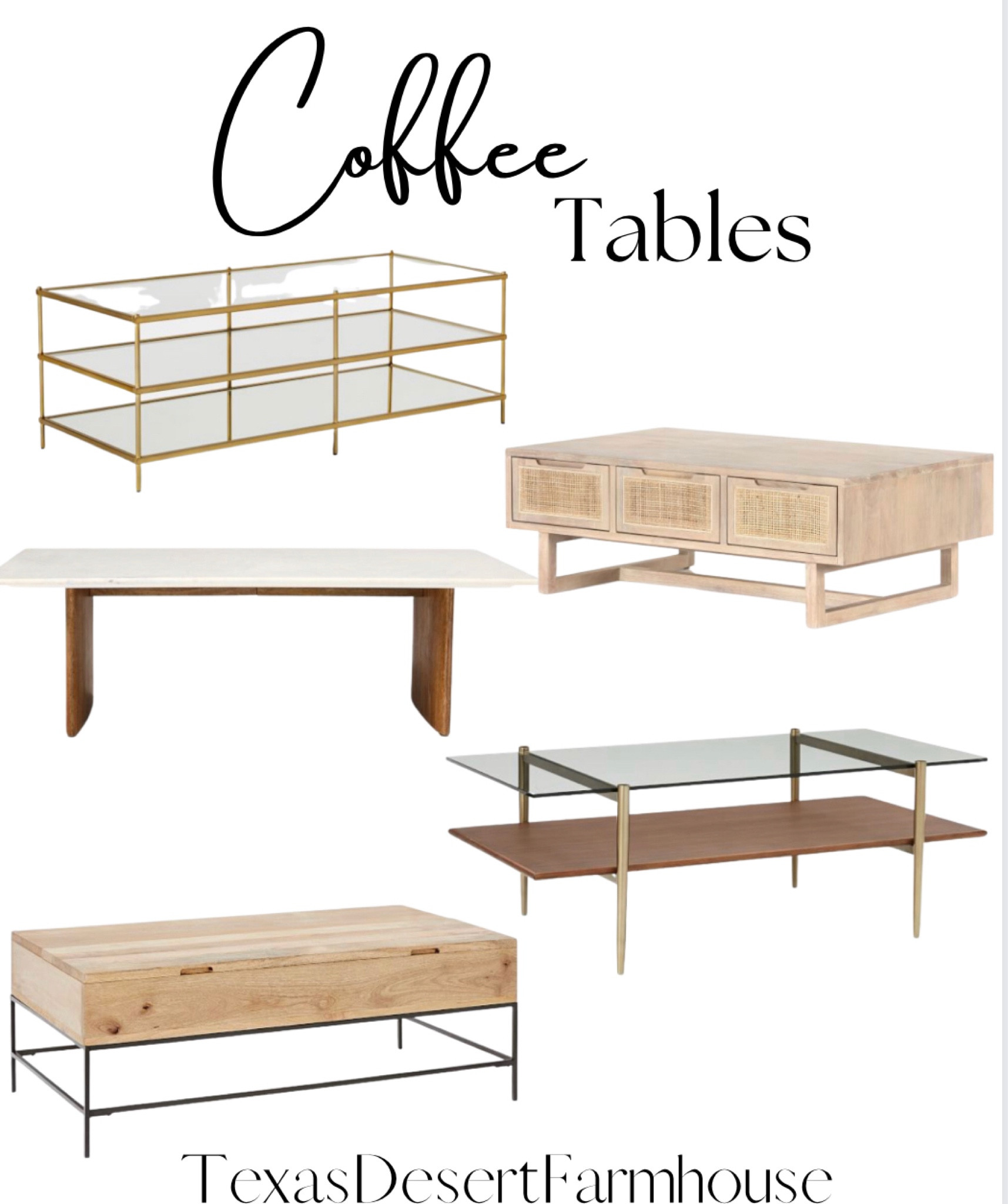 Coffee Tables

#midcenturymodern #modernfurniture #coffeetables #moderncoffeetables #tables #livingroom #midmod #marblecoffeetable #glasscoffeetable #woodcoffeetable

Anton Marble Coffee Table (53")
Mid-Century Art Display Coffee Table (46"–52")
Industrial Storage Pop-Up Coffee Table (36"–50")
Terrace Coffee Table (48")
Yvette Woven Rectangle Coffee Table (46")

#LTKhome #LTKstyletip #LTKsalealert