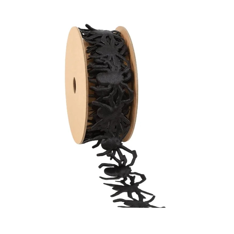 LaRibbons 1 1/2" Ultra Sonic Trim, Spider on Black, 10 Yard Spool | Walmart (US)