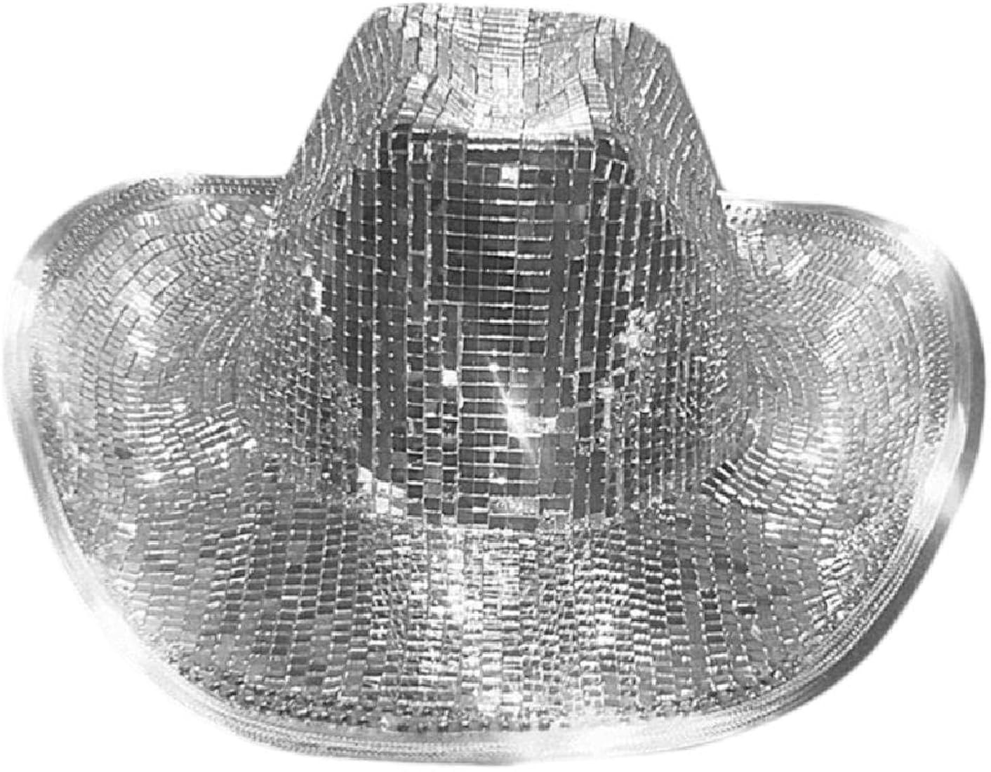 WANGFUFU Disco Cowboy Hat Space Cowboy Hat for Music Festivals Sparkly Cowboy Hat All Match Cowgi... | Amazon (US)