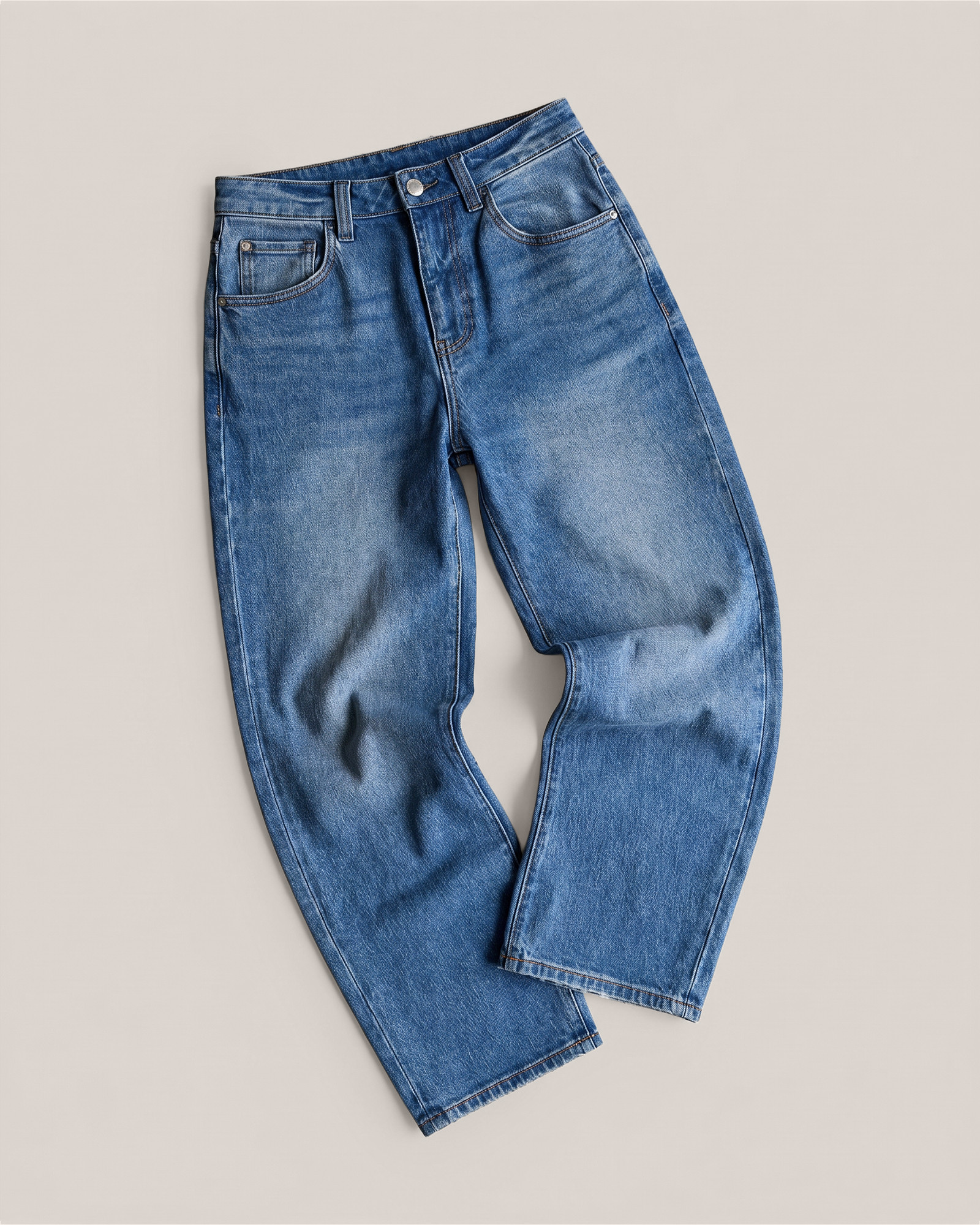 Quince | Women's Bella Stretch Barrel Jeans in Atlantic Blue, Size 29, Organic Cotton | Quince