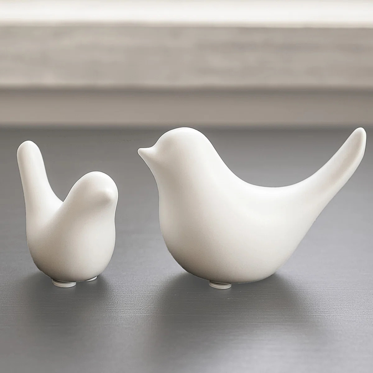 Small White Birds Statues Home Decor Modern Style Decorative Ornaments for Living Room Decor, Bed... | Wayfair North America