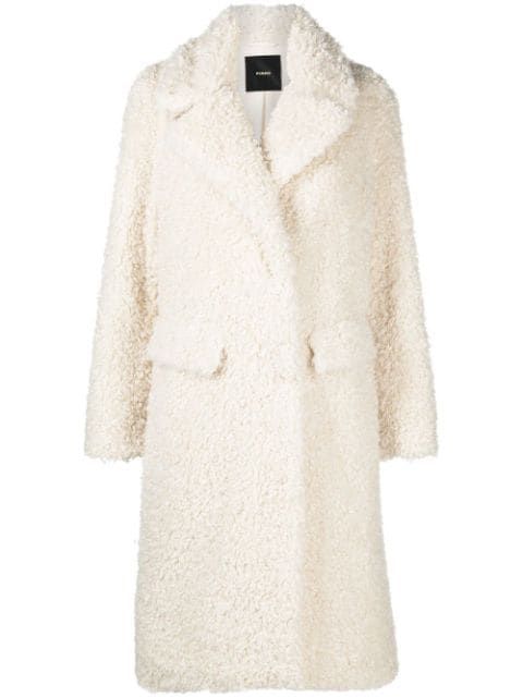 PINKO Corinne Belted faux-fur Coat - Farfetch | Farfetch Global
