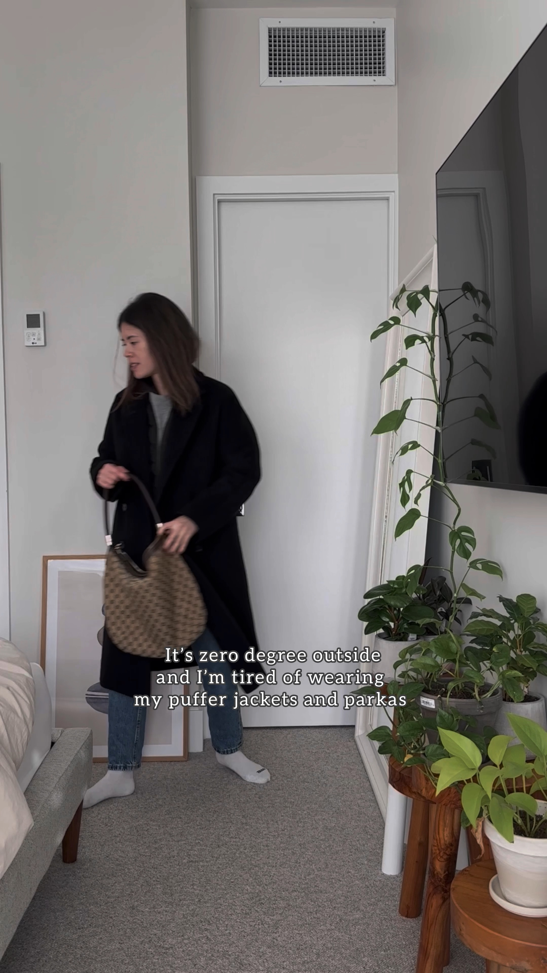 Jacket: short xs. Oversized 
Liner: Everlane old. Linked similar 
Jeans: old wash. Linked similar 
Sweater: xs. Linked 2 and both work for this outfit 

Cold weather outfits. Wool coats. Aritzia  

#LTKcanada #LTKwinter