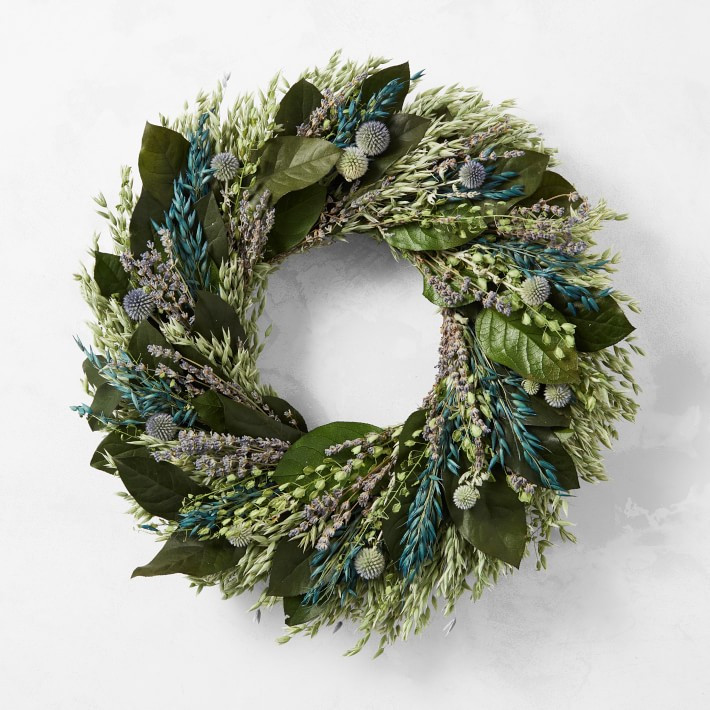 Visions of Blue Live Wreath | Williams-Sonoma