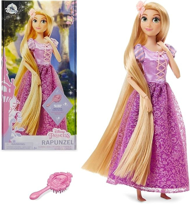 Disney Store Official Princess Classic Doll (Rapunzel from Tangled), 11 Inches, Includes Brush wi... | Amazon (US)