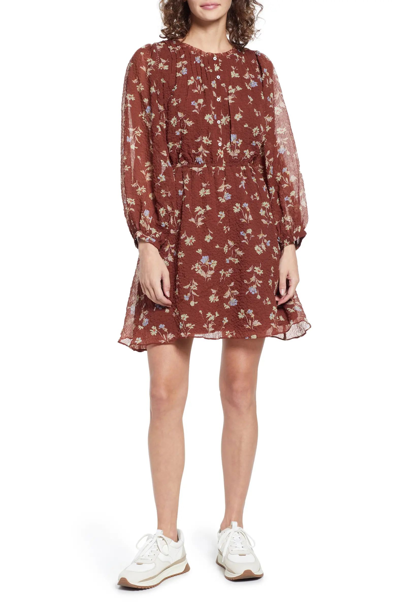 Madewell Norma Rae Floral Print Long Sleeve Dress | Nordstrom | Nordstrom