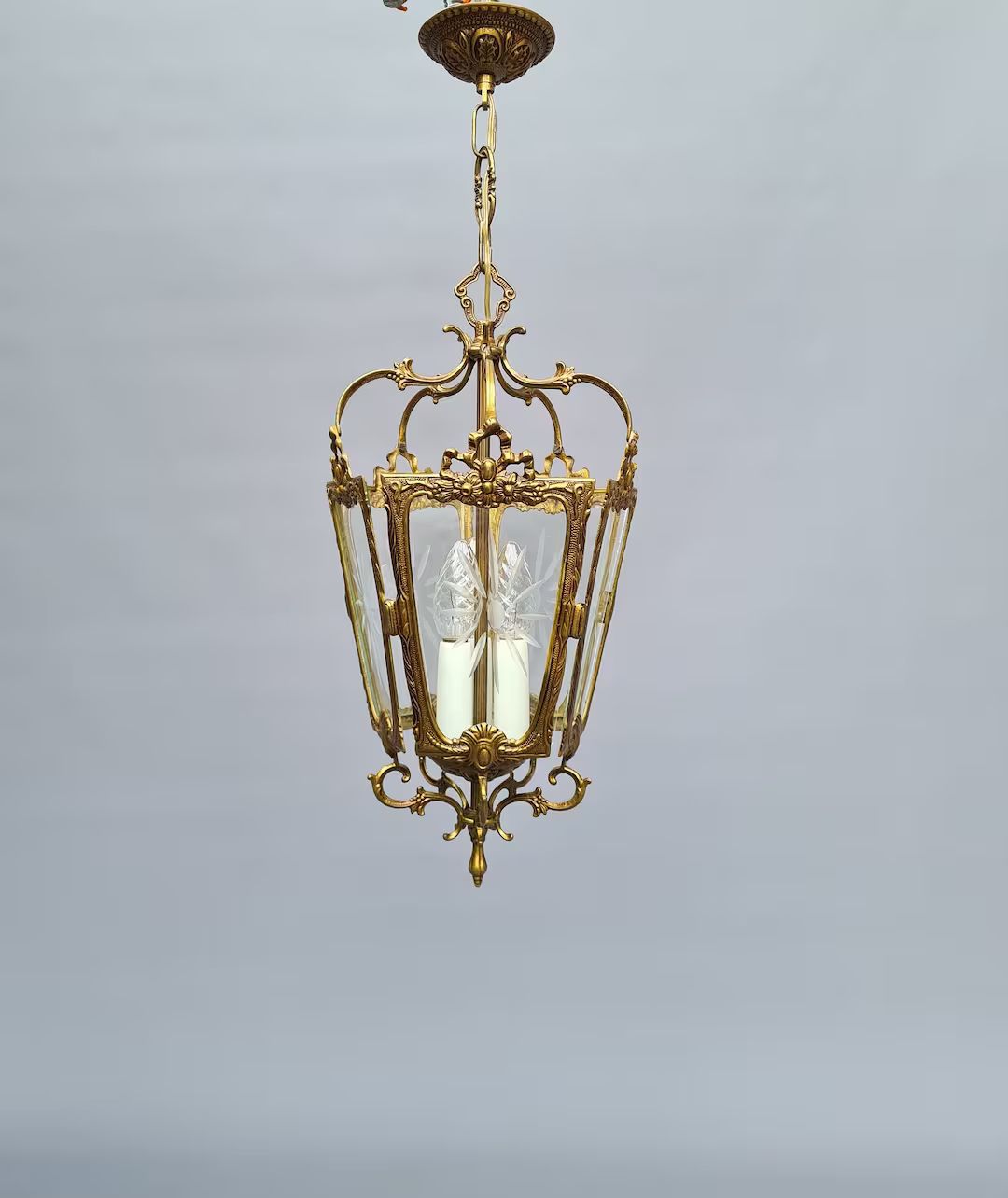 Beautiful brass three-light lantern ++ | Etsy (US)