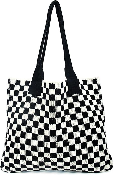 Stizimn Crochet Tote Bag for Women Large Capacity Shoulder Bag Handbags Knitting Hobo Bag Aesthet... | Amazon (US)