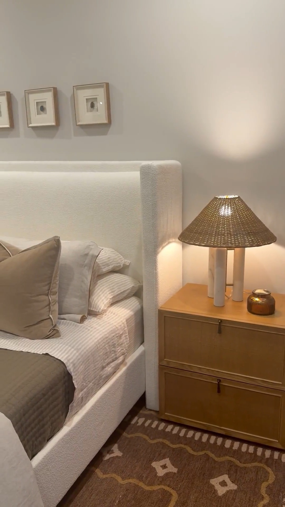 This bedroom came together around a few soft, textural pieces that keep the space feeling calm and layered. The upholstered bed from @Wayfair  , warm wood nightstand, and woven lamp add contrast while staying within a neutral, easy palette.

I’ve linked the key pieces here for anyone looking to create a similar look that feels comfortable, balanced, and simple to live with every day. 


#LTKHome #LTKSaleAlert #LTKU