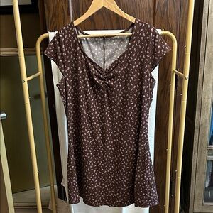 No Boundaries Brown Mini Dress with Floral Print | Poshmark