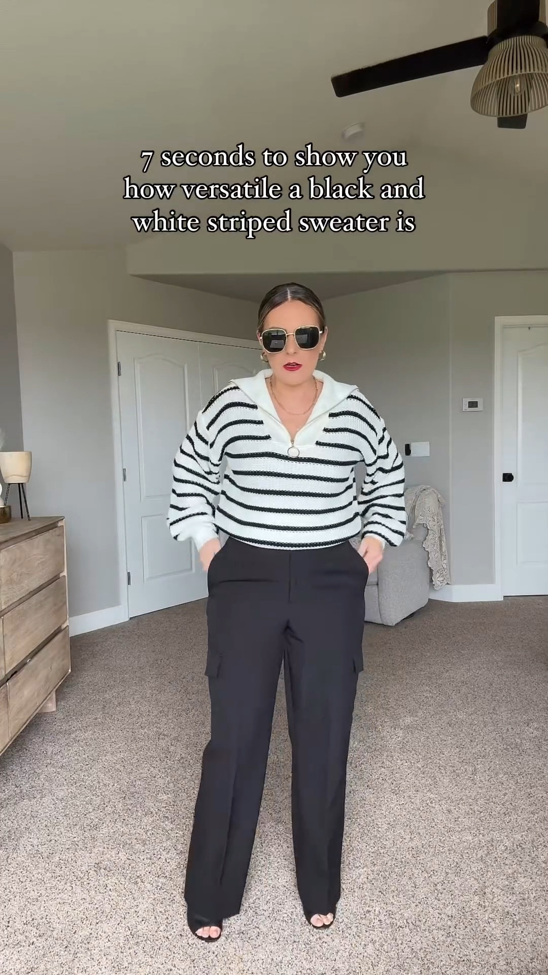 The easiest way to elevate an outfit, or keep it classic. You can’t go wrong with a black and white stripped sweater like this even for spring and summer!
Linked in my LTK! 


#LTKFindsUnder50 #LTKWorkwear #LTKStyleTip