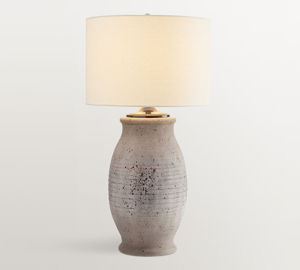 Maddox Terra Cotta 27"" Table Lamp, Rustic Gray, Medium | Pottery Barn (US)