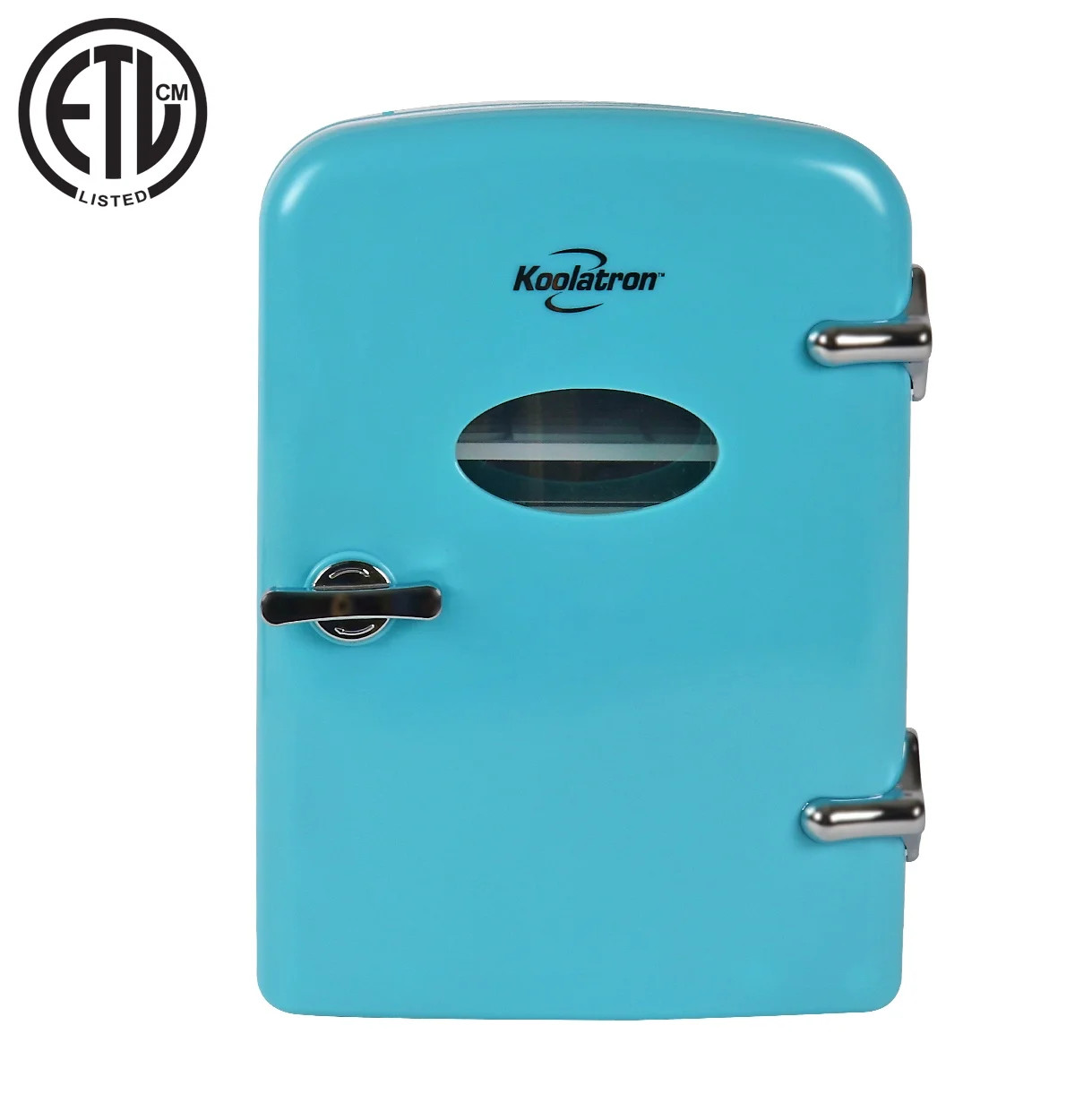 Koolatron 6 Can AC/DC Retro Mini Cooler/Mini Fridge in Aqua (4.2 Quarts/4 Liters) - for Food, Bev... | Walmart (US)