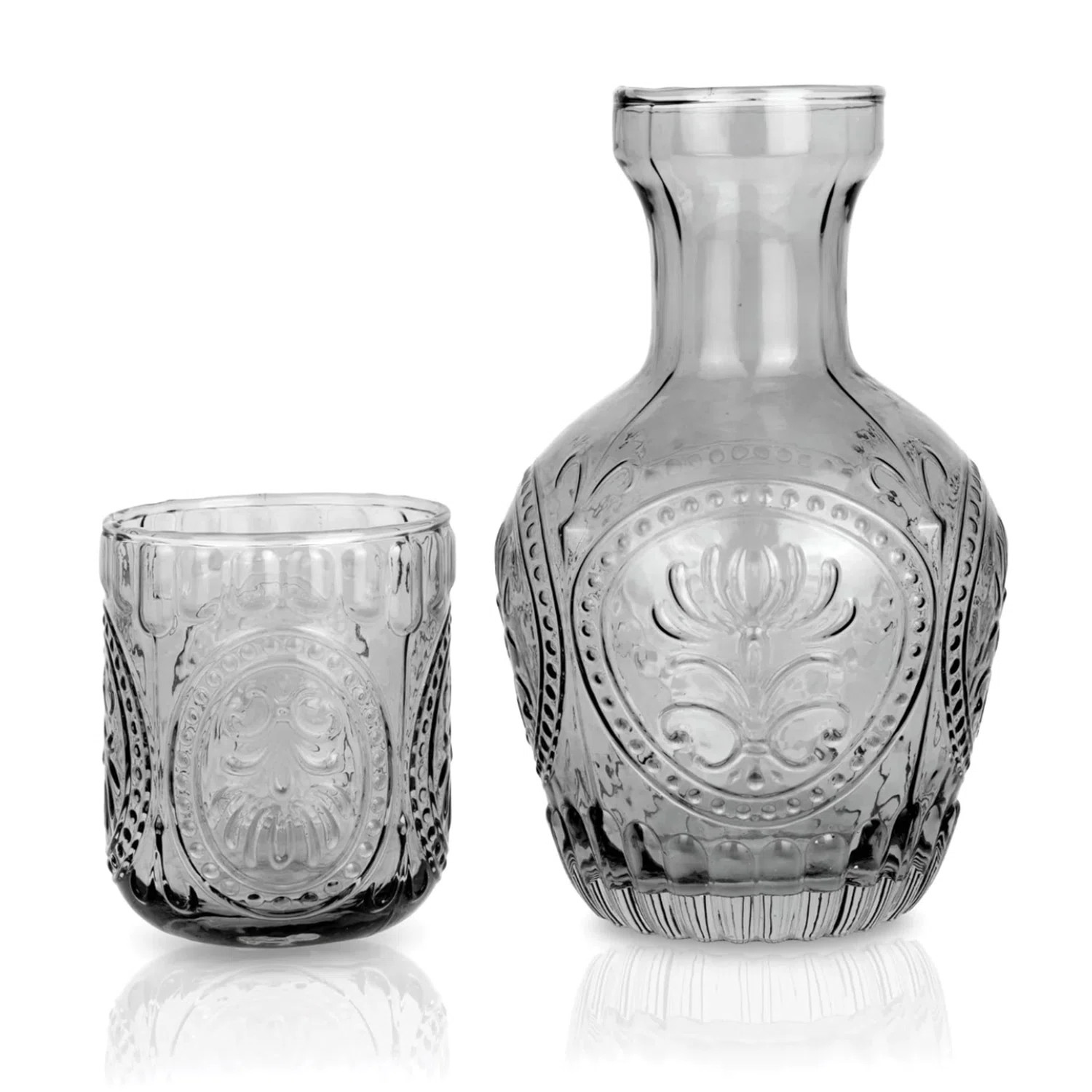 Grey Glass 2-Piece Carafe Set – 30.43Oz | Wayfair North America