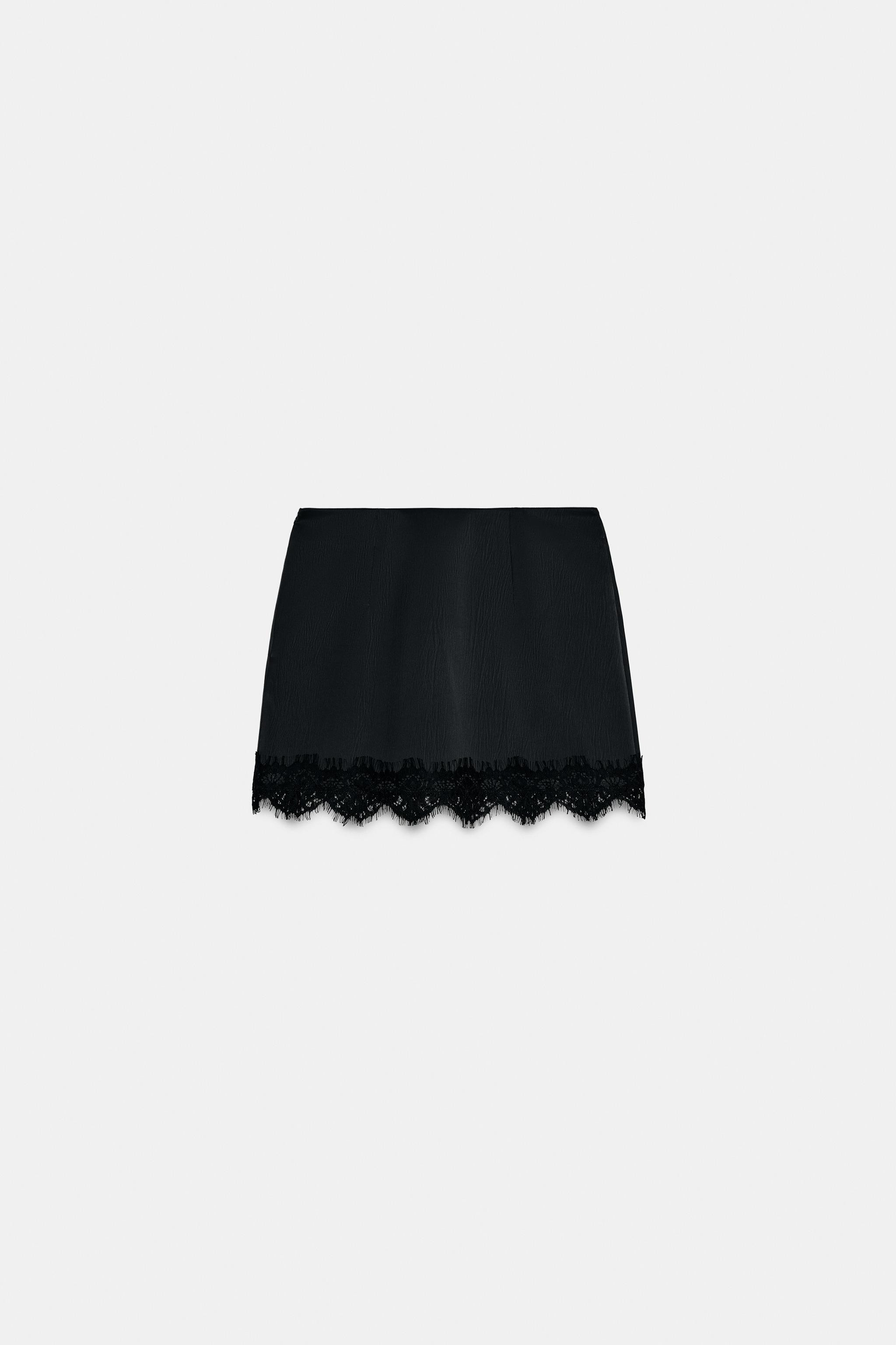 LACE HEM SKORT | Zara US