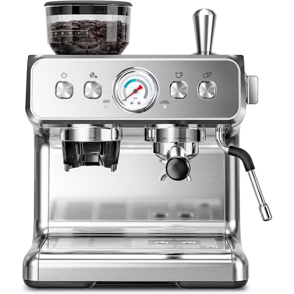 Espresso Machines with grinder, 20 Bar Professional Espresso Maker with Milk Frother Steam Wand&R... | Target