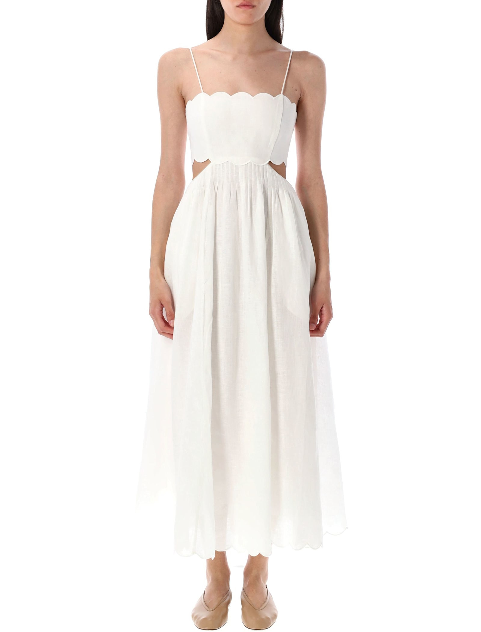 Zimmermann Rhiannon Scallop Midi Dress | Italist.com US