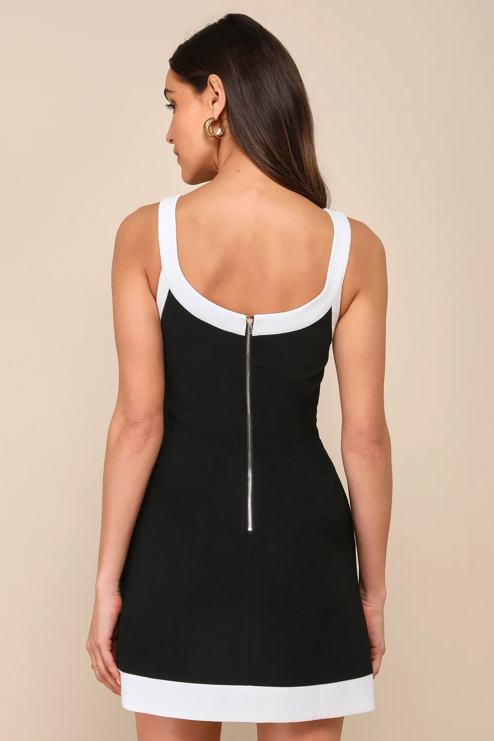 Posh Darling Black Color Block Sleeveless Mini Dress | Lulus