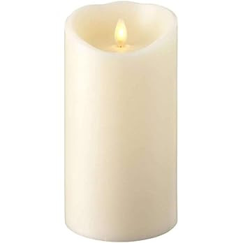 RAZ IMPORTS INC Push Flame Flameless Battery Operated LED Pillar Candle Ivory 4.5"x 7.5" for Home... | Amazon (US)