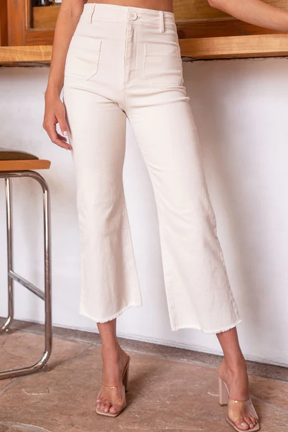 Lois Natural Wide Leg Pants | Shop Priceless