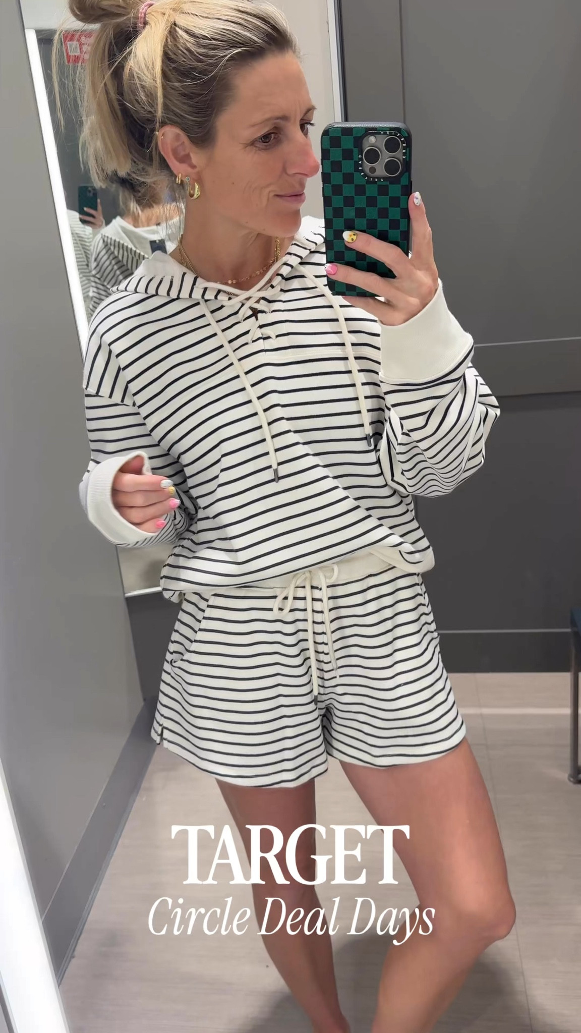 This navy and white striped short and sweatshirt two set is just perfect for spring!  

#MatchingSets #LoungeOutfits #TargetFINDS #WeekendOutfits @Target #TargetStyle ￼

#LTKOver40 #LTKSeasonal #LTKmomlife