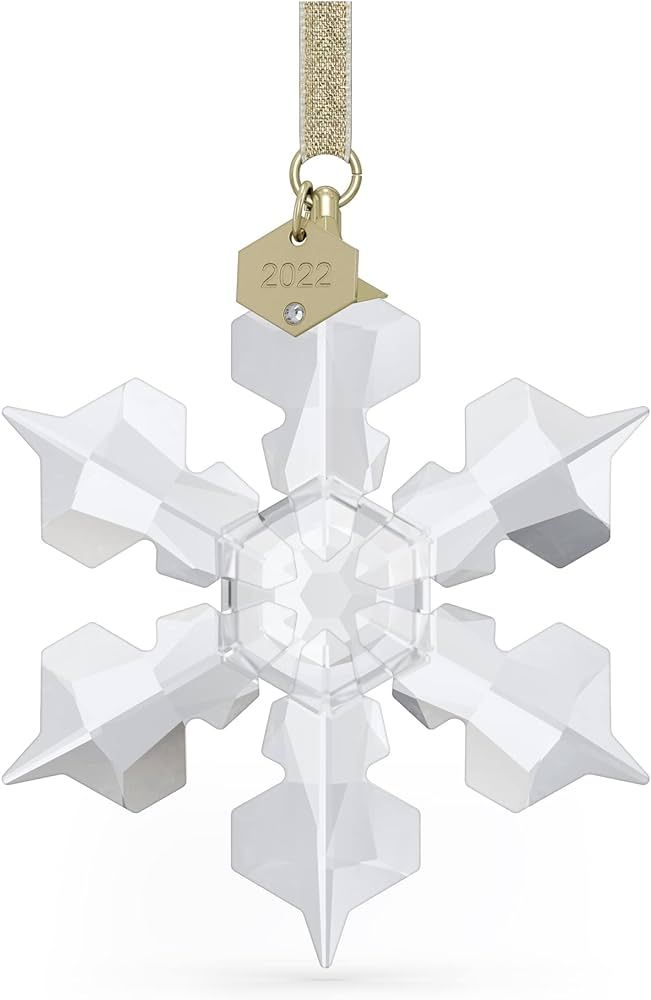 Swarovski Annual Edition 2022 Ornament, White Swarovski Crystals with Champagne Gold Tone Finish ... | Amazon (US)