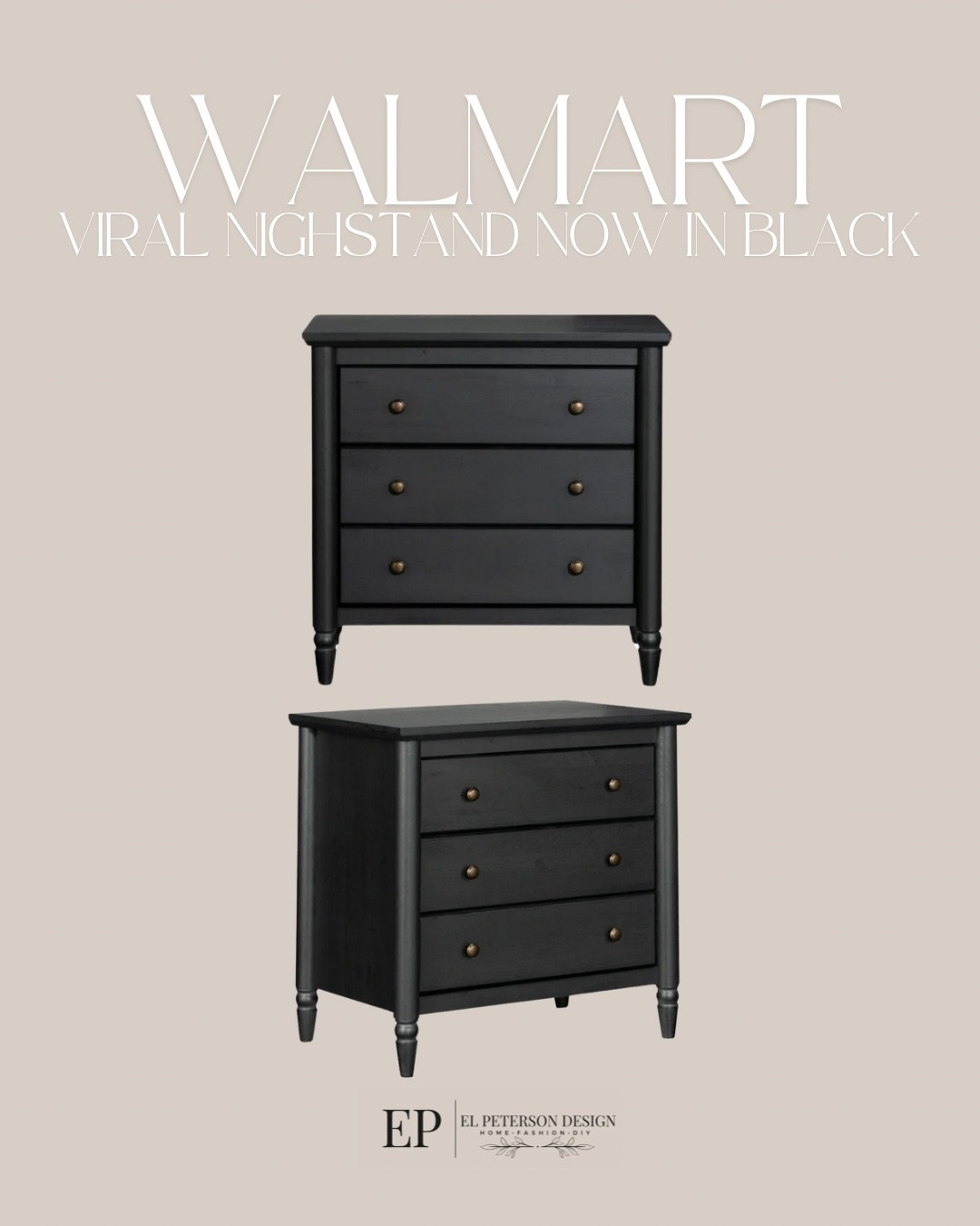 Walmart
Viral nightstand now in black 

#LTKHome