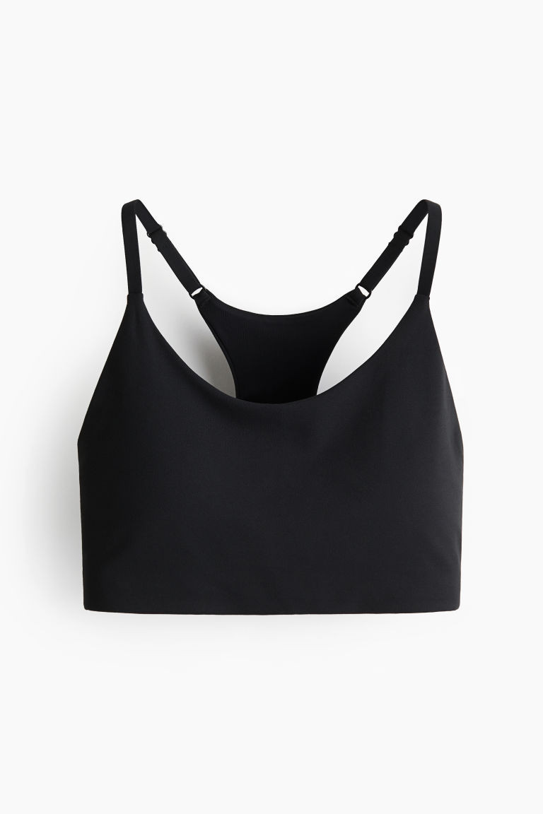 H & M - Light Support Sports bra in SoftMove Lycra Sport - Black | H&M (UK, MY, IN, SG, PH, TW, HK)