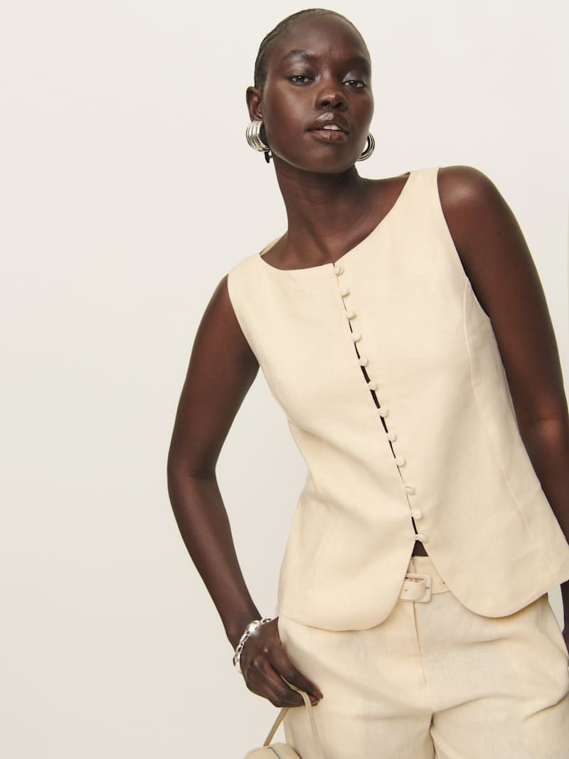 Addison Linen Top | Reformation (Global)