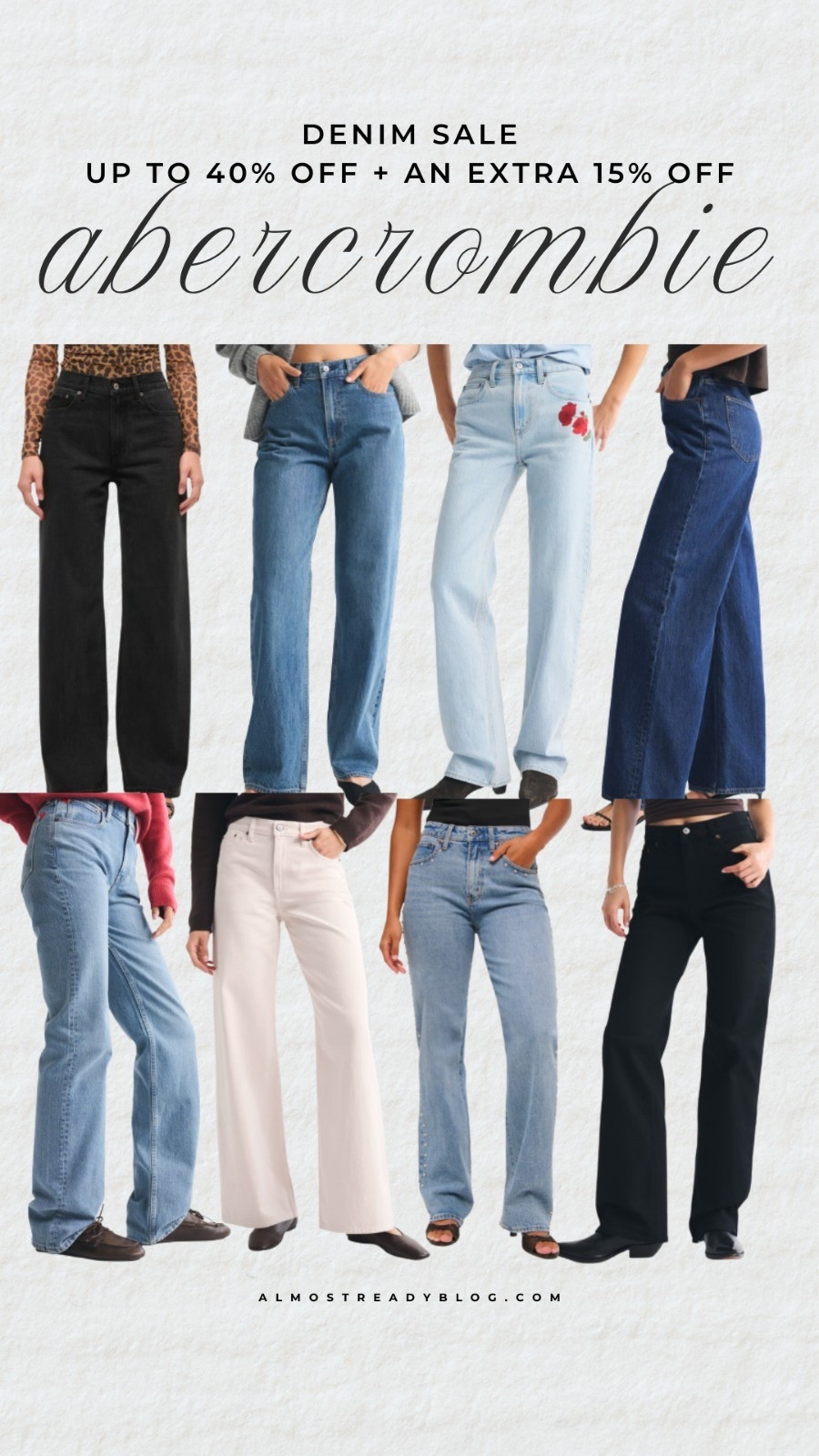DENIM SALE @Abercrombie 25%-40% off plus an extra 15% off code DENIMAF // 20% off almost everything else.

#LTKPetite #LTKOver40
