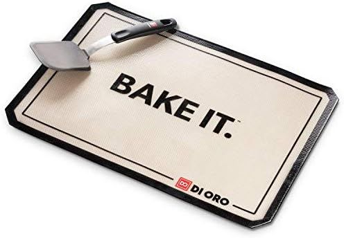 Di Oro Pro-Grade Half Sheet Silicone Baking Mat Liner & Silicone Turner Cookie Spatula Bundle - P... | Amazon (US)