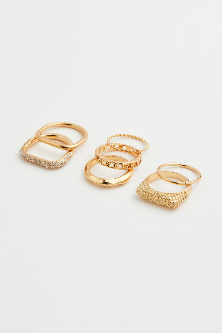 H & M - 7er-Pack Ringe - Gold - Damen | H&M (DE, AT, CH, NL, FI)