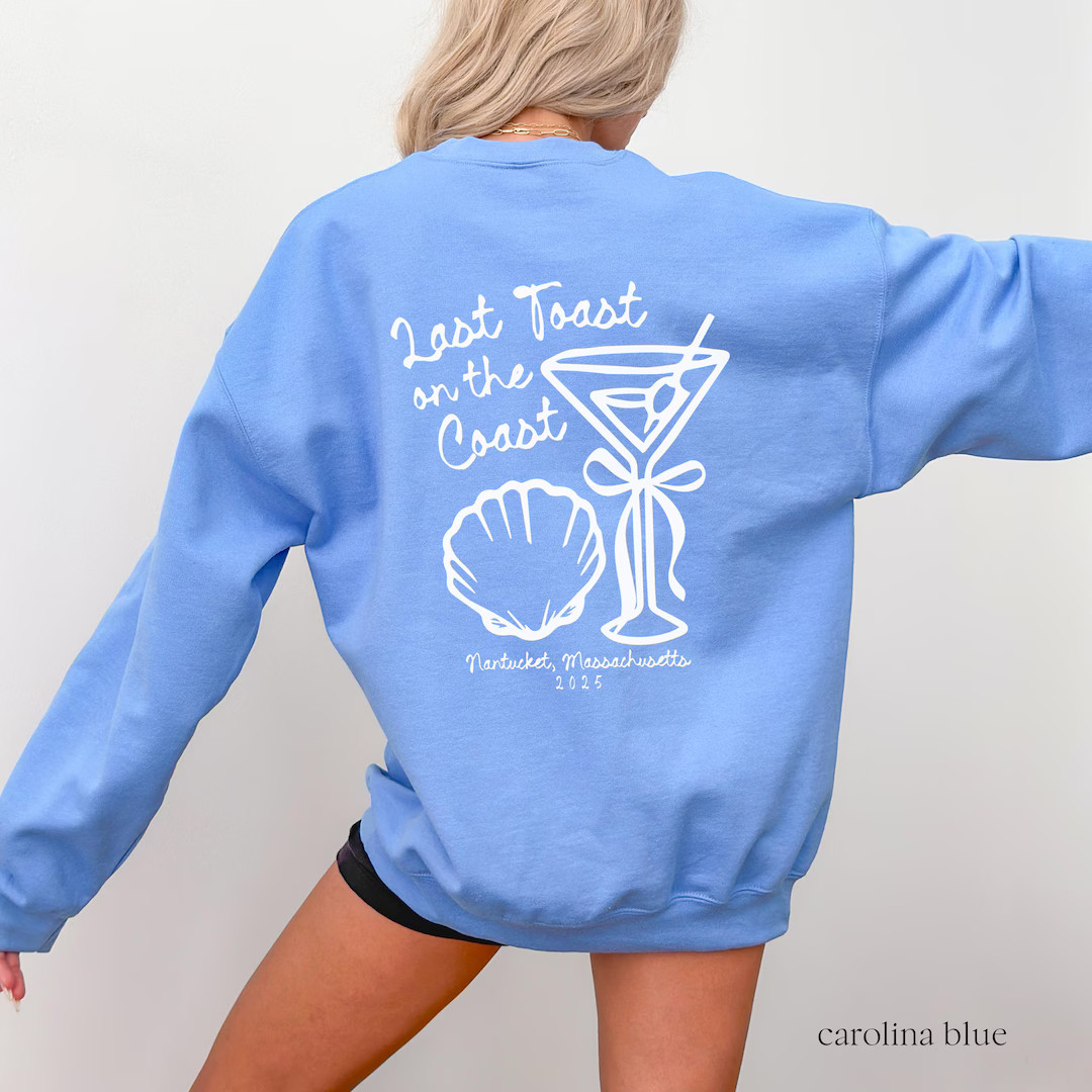 Last Toast on the Coast Bachelorette Sweatshirt, Custom Bachelorette Shirt, Last Splash, Bachelor... | Etsy (US)