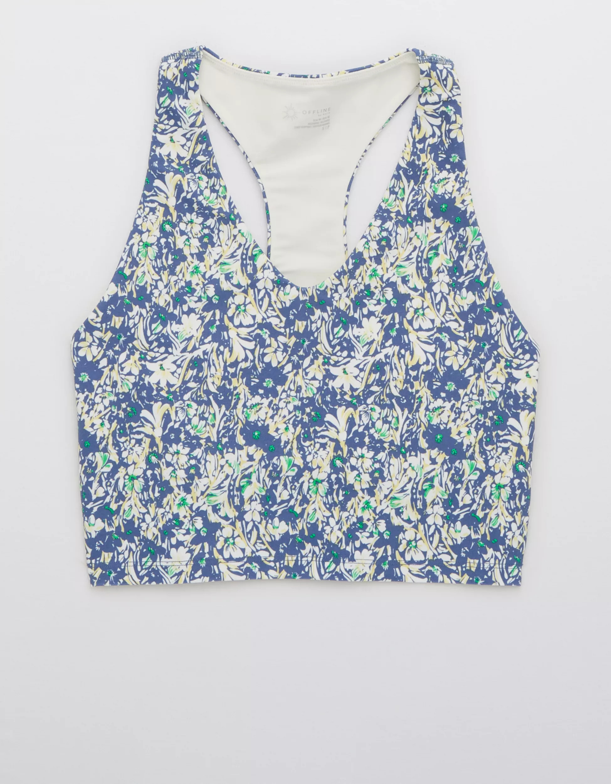 OFFLINE By Aerie Real Me Longline Racerback Sports Bra | American Eagle Outfitters (US & CA)
