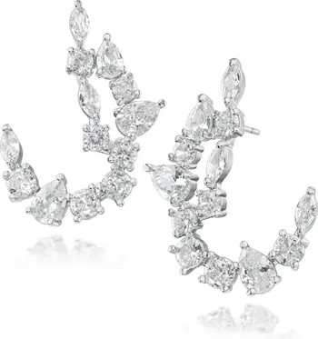 CZ by Kenneth Jay Lane Cubic Zirconia Curved Drop Earrings | Nordstromrack | Nordstrom Rack