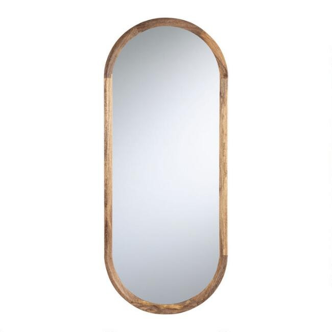 Oblong Natural Wood Full Length Mirror | World Market