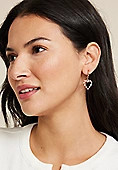 Candy Cane Heart Huggies Earrings | Maurices